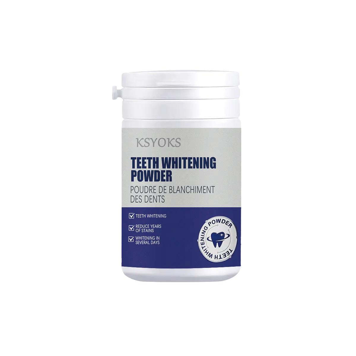Universal whitening tooth powder for adults; brightens teeth and removes oral debris. Suitable for simple, convenient daily oral care. Not a medical product.