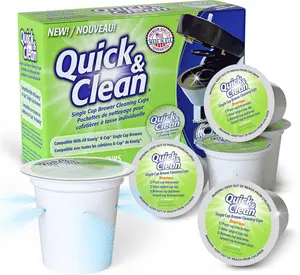 [6-Pack] Keurig Cleaning Pods - K Cup Cleaner Pod For Keurig - 2.0 Coffee Machine Compatible, Removes Stains, Non-Toxic and Eco-Friendly