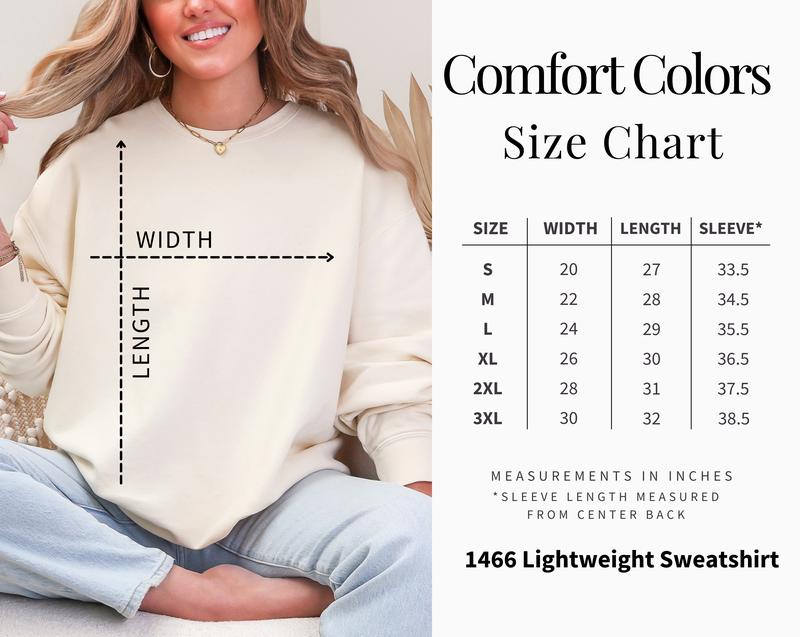Comfort Colors Women's Lightweight Sweatshirt 1466 - Long Sleeve Lavender Top for Everyday Wear