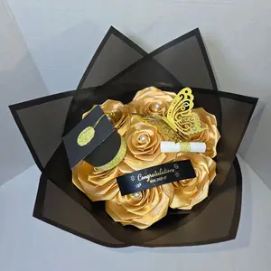 Congratulations You Did It. handmade Eternal Roses Bouquet for Graduation.
