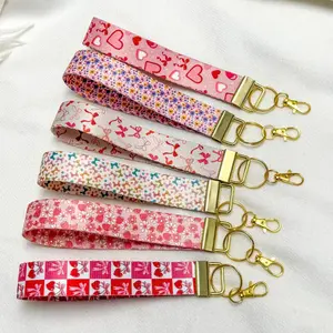 Keychain Lanyard Wristlet, Key Strap, Keychain with Gold Hardware, Car Decor, House Keys, Car Keychain