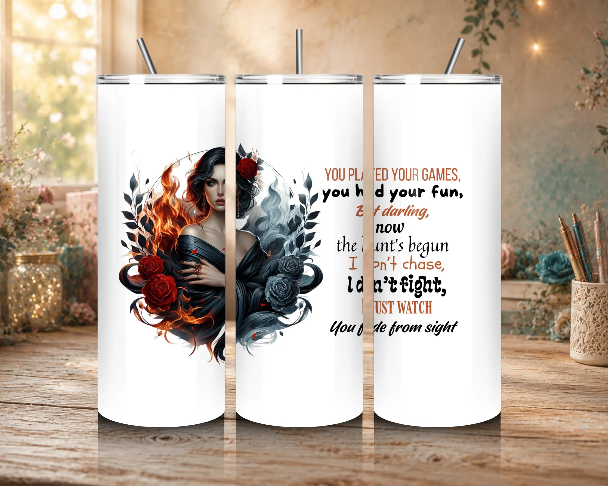 The Huntress 20 oz Stainless Steel Tumbler – Made to Order