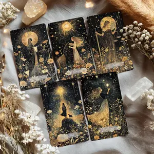 Ethereal Blossom Tarot Deck, 78 Cards with Floral Celestial Artwork