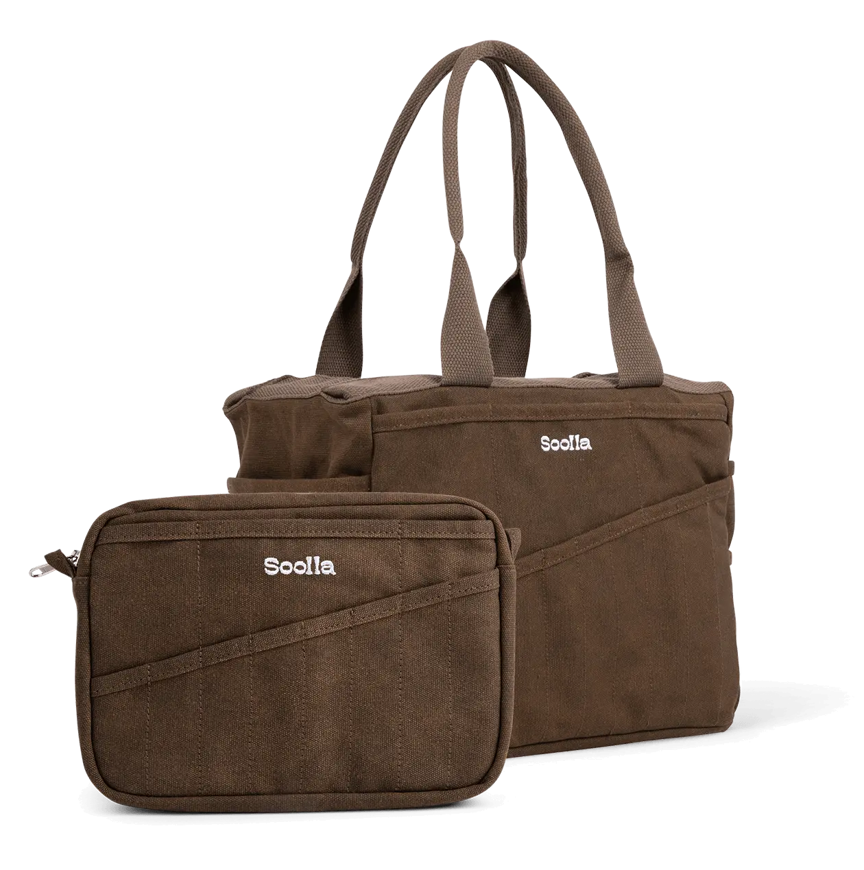 Soolla Studio Bag + Pouch Bundle, Coffee Bean