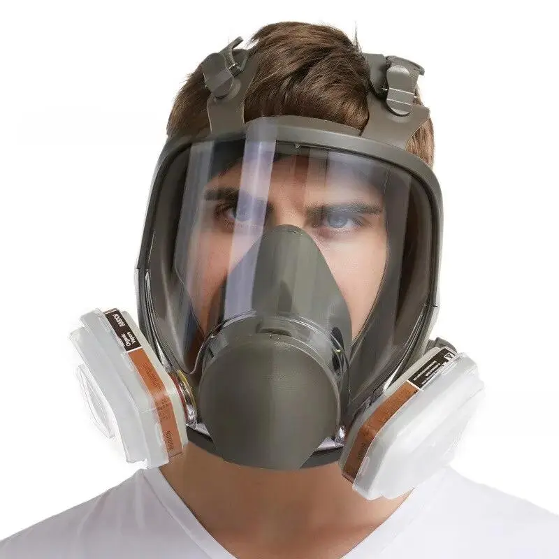 Full Facepiece Reusable Protective Respirator 6800, 7-In-1 Design, Anti-Fog & Breathable, Ideal for Painting, Welding, Chemicals, Dustproof Gasproof Mask