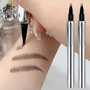 Waterproof Eyebrow Pencil, Natural Eyebrow Pencil, 1 Count Long-Lasting Eyebrow Pen with Brow Styling Brush, Eyebrow Makeup Tool, Cosmetic Makeup Accessories