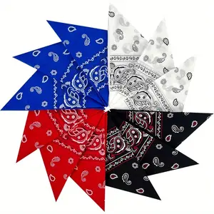Unisex Sides Printed Kerchief Bandanas, 12 Packs Double Sides Printed Kerchief, Stylish Daily Hair Accessories, Styling Design Tools, home supplies Scarf