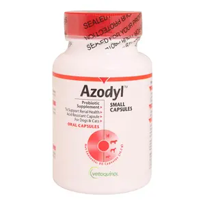 Vetoquinol Azodyl Probiotic Supplement for Dogs & Cats, 90 Capsules