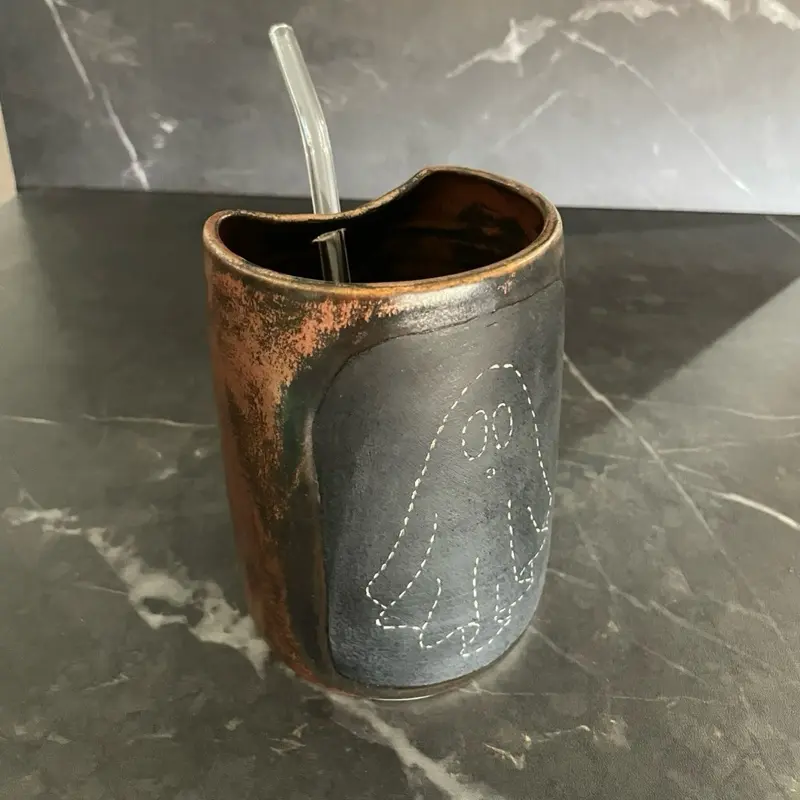 Ghost Stitch Straw Tumbler