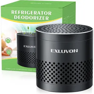 Refrigerator deodorizer fridge odor eliminator lasts for 10 years household essentials travel size air purifiers more effective than baking soda and bamboo charcoal air purifying bag black