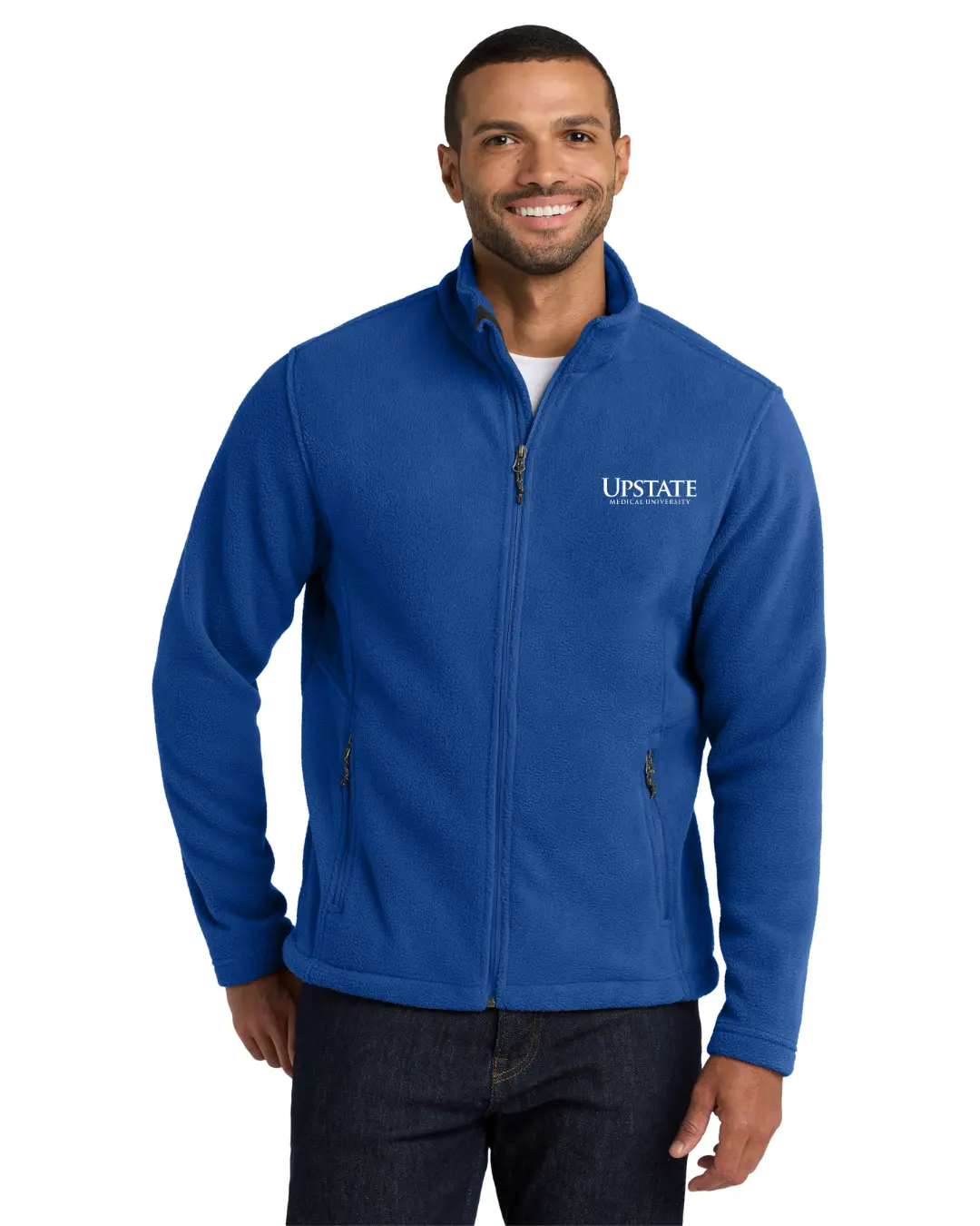 Port Authority® Value Fleece Men's Jacket, Menswear Tops & Coats with Embroidered Details and Functional Pockets, Hem, Polyester, Zipper, Drawstring, Adjustable, Low-Pile