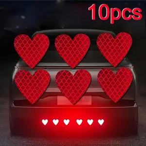 Heart Shaped Reflective Sticker, Car Motorcycle Electric Bike Reflective Sticker, Night Safety & Style Enhancing Decals, Car Accessories