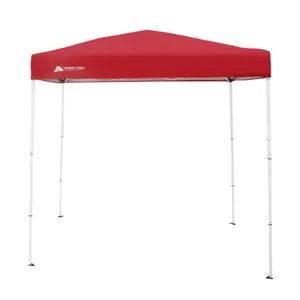 4' x 6' Pop-Up Canopy Tent – Brilliant Red Straight Leg Outdoor Shelter