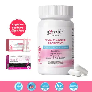 Gynable Female Probiotic for Women- Female Probiotic for pH Balance,Upgraded to 10 Billion CFU Probiotics Odor Control, Yeast Balance, Promote Healthy Viginal Flora & Feminine Health Edible Dietary