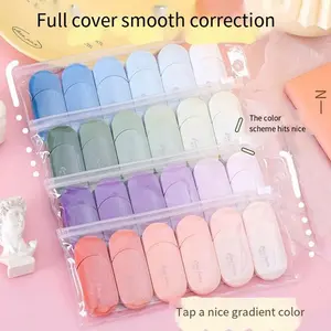 Gradient Color Correction Tape Set, Clean Corrections, Instant Tape for Writing Errors, Easy to Use Smear Applicator, Office School Supplies