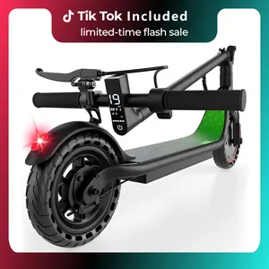 C Trendy Adult E-Scooter for City Life, Smart App Connect, 8.5" Solid Puncture-Proof Tires, Fast 19MPH Speed, Long Range & Dual Braking Protection