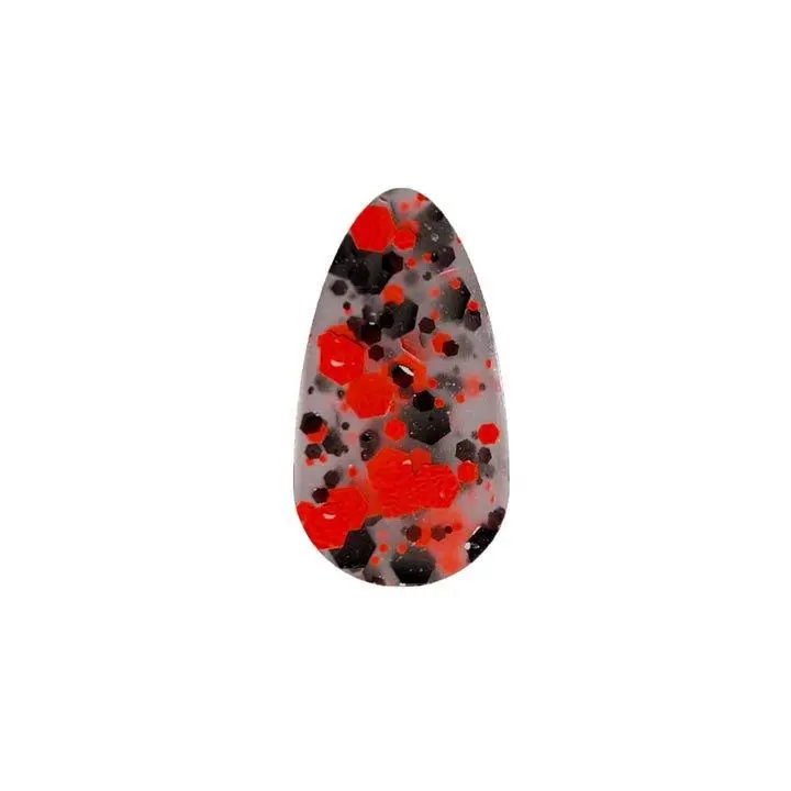 Bloody Mary Glitter Acrylic Powder for Nails - Red & Black Sparkling Finish - Perfect for Manicure Enhancement