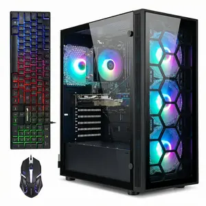 STGAubron Gaming PC Desktop Computer, Intel Core i7 up to 3.9GHz, GeForce RTX 3050 6G, 32GB RAM, 1TB SSD, WiFi 6, BT 5.0, RGB Fan x4, Windows 11 Home