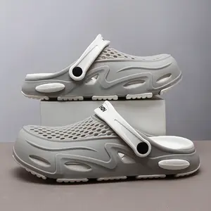 Men'S Plus Size Outdoor Water Clogs, Stylish Non-Slip EVA Stream Shoes, Lightweight Garden Slides For Beach Walks, Fishing, Backyard, And Summer Travel