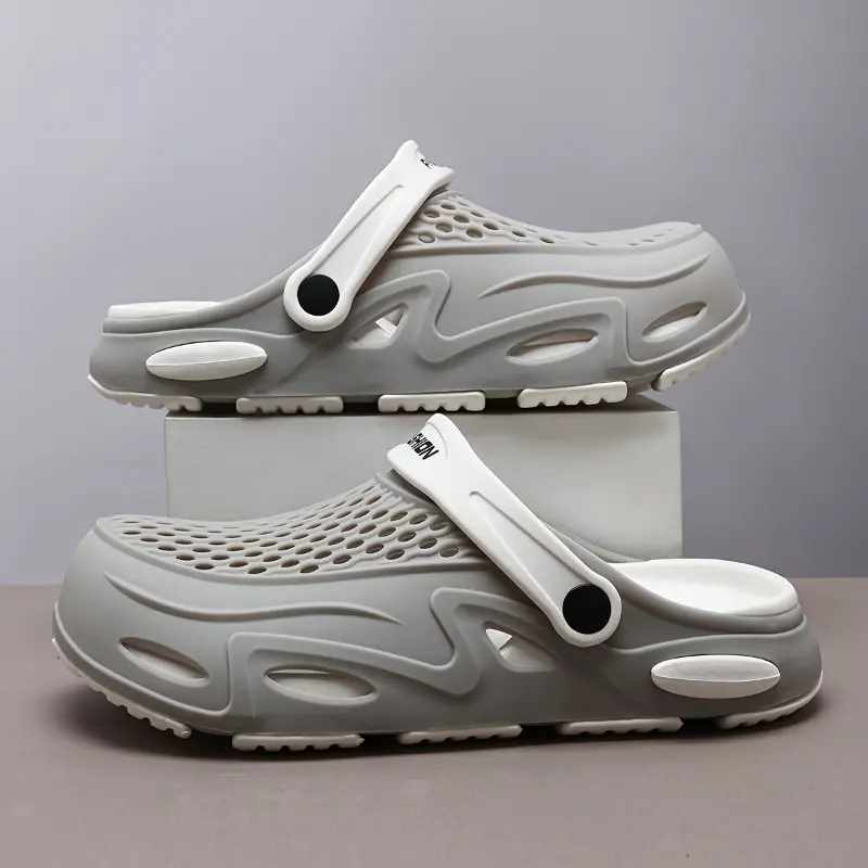 Men'S Plus Size Outdoor Water Clogs, Stylish Non-Slip EVA Stream Shoes, Lightweight Garden Slides For Beach Walks, Fishing, Backyard, And Summer Travel