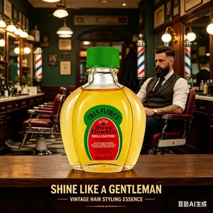 Tres Flores Three Flowers Brilliantine Liquid Hair Oil | Classic Men’s Hair Styling & Conditioning | 4 fl oz