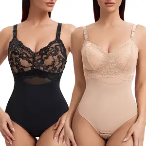 Women Lace Shapewear Tummy Control Thong Bodysuit Corset Butt Lifter Body Shaper Tummy Control Waist Trainer Underwear