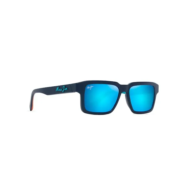 Maui Jim Kahiko Sunglasses B635-03 Matte Dark Blue Frame Blue Hawaii Lenses