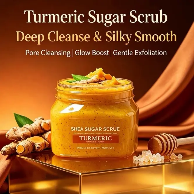 Shea Tumeric Sugar Body Scrub Brightening