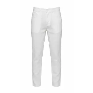 Prestige White High End Linen Pants