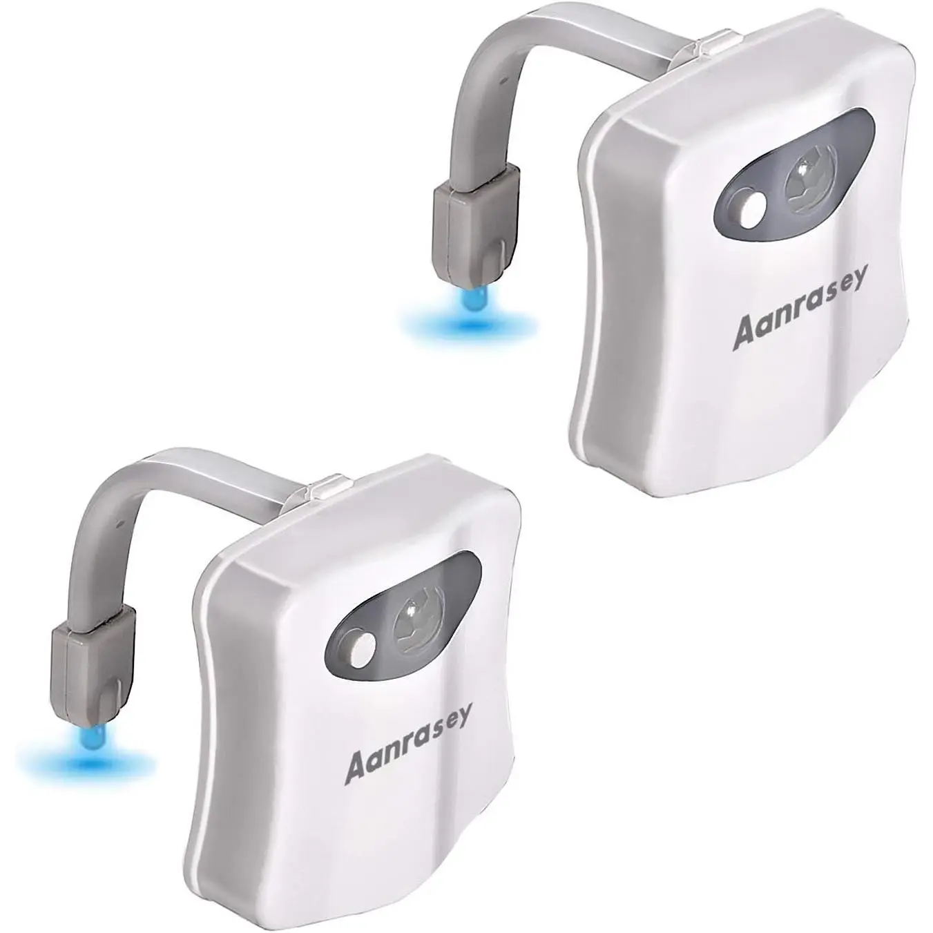 Toilet Night Light, Toilet Bowl Light, Motion Sensor Activated LED Night Light, 8-Color Light up for Bathroom Decor, Kids Bathroom Set Cool Stuff (2 Pack)