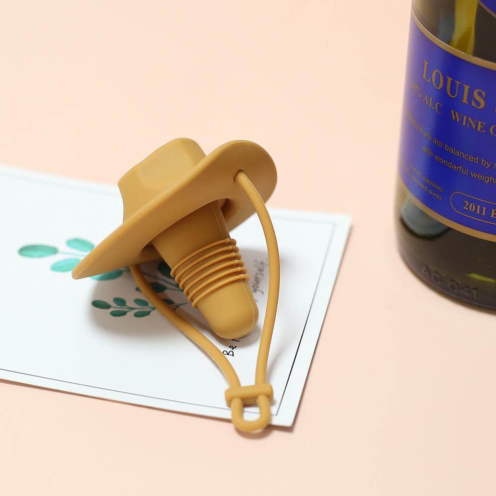 Silicone Stopper For Red Wine Western Cowboy Hat Creative