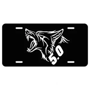 Ford Coyote 5.0 Aluminum License Plate, Car Accessories 12" x 6" Durable with 4 Pre-Drilled Holes, Ideal for Gifts and Hunting