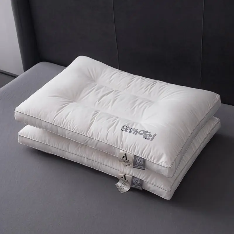 Hotel Pillow, 1 Pair Soft & Comfortable Neck Pillow, Breathable Pillow for All Sleeping Positions, Pillow for Home, Bedroom, Hotel, Dormitory