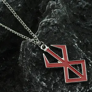 Brand of sacrifice Necklace, Berserk Symbol Pendant Single Chainage for Brother Father Her Birthday, Fashion Jewelry for Men and Women