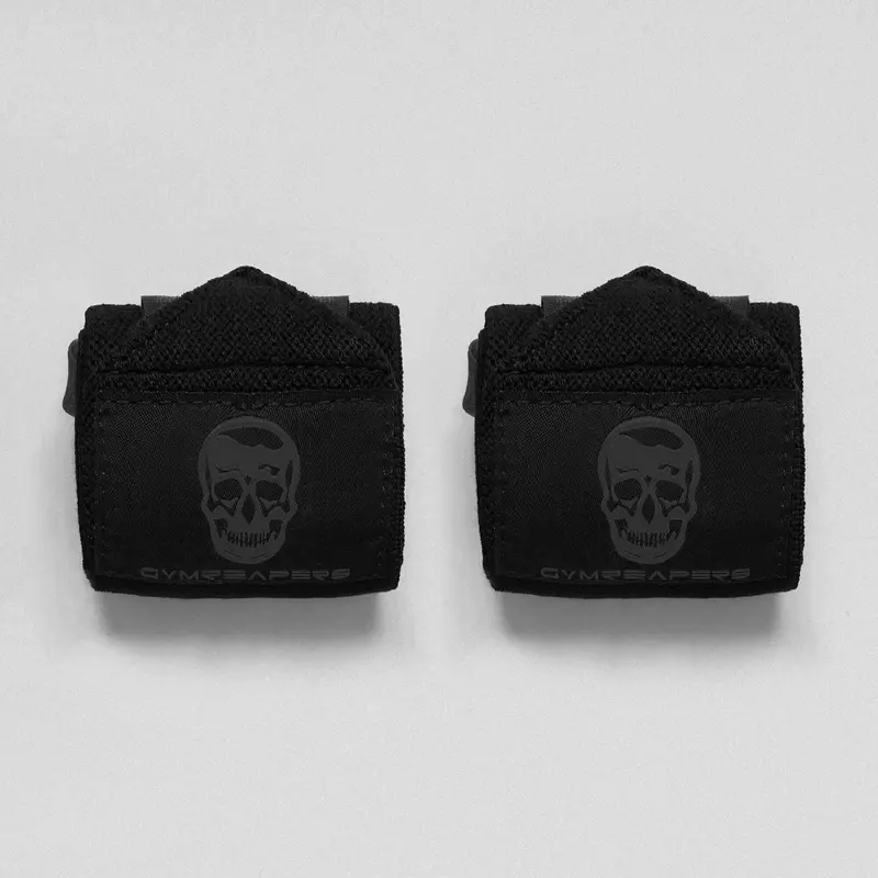 Gymreapers Black/Black 18 Inch Wrist Wraps - IPF, IPL, USPA & USAPL Approved