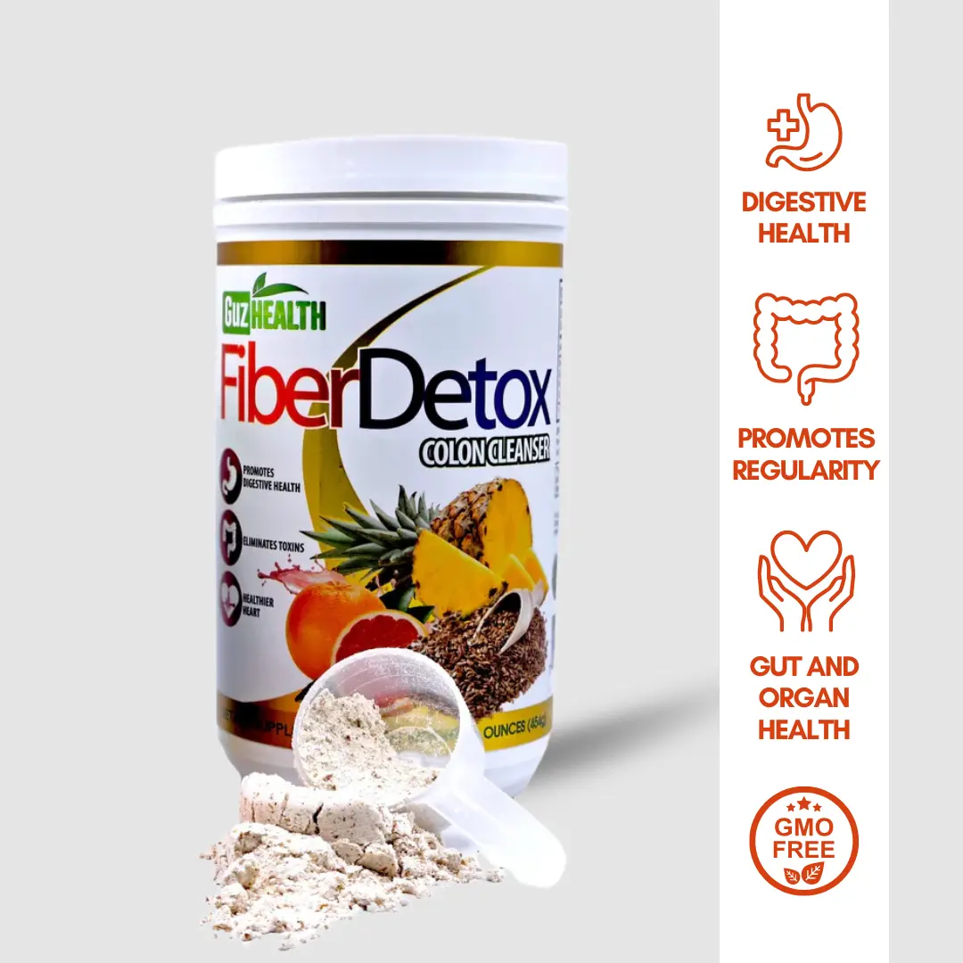 Fiber Detox Cleanse - Gut Health, Digestion & Colon Support - 30 day supply w/measuring scoop - Fitness Edible