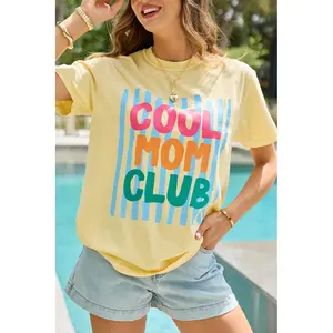 Cool Mom Club Yellow Graphic Tee