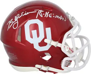 Billy Simms Oklahoma Sooners Autographed Riddell Speed Mini Helmet with "78 Heisman" Inscription - Fanatics Authentic Certified