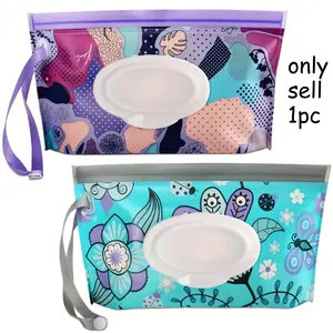1 Pack EVA Baby Wipes Dispenser, Reusable Refillable Portable Wipes Container Easy to Clean, Travel Wipes Storage Box for Daily Use, Diaper Bag, Car, Home & Outdoor Baby Care