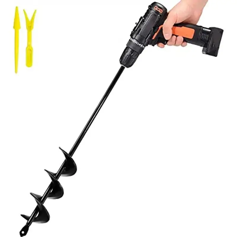 Summer Ground Drilling Joint Tool, Auger Drill Bit for Planting Bulbs Flowers, Garden Auger Spiral Drill Bit with Transplanting Tools, Gardening Tool