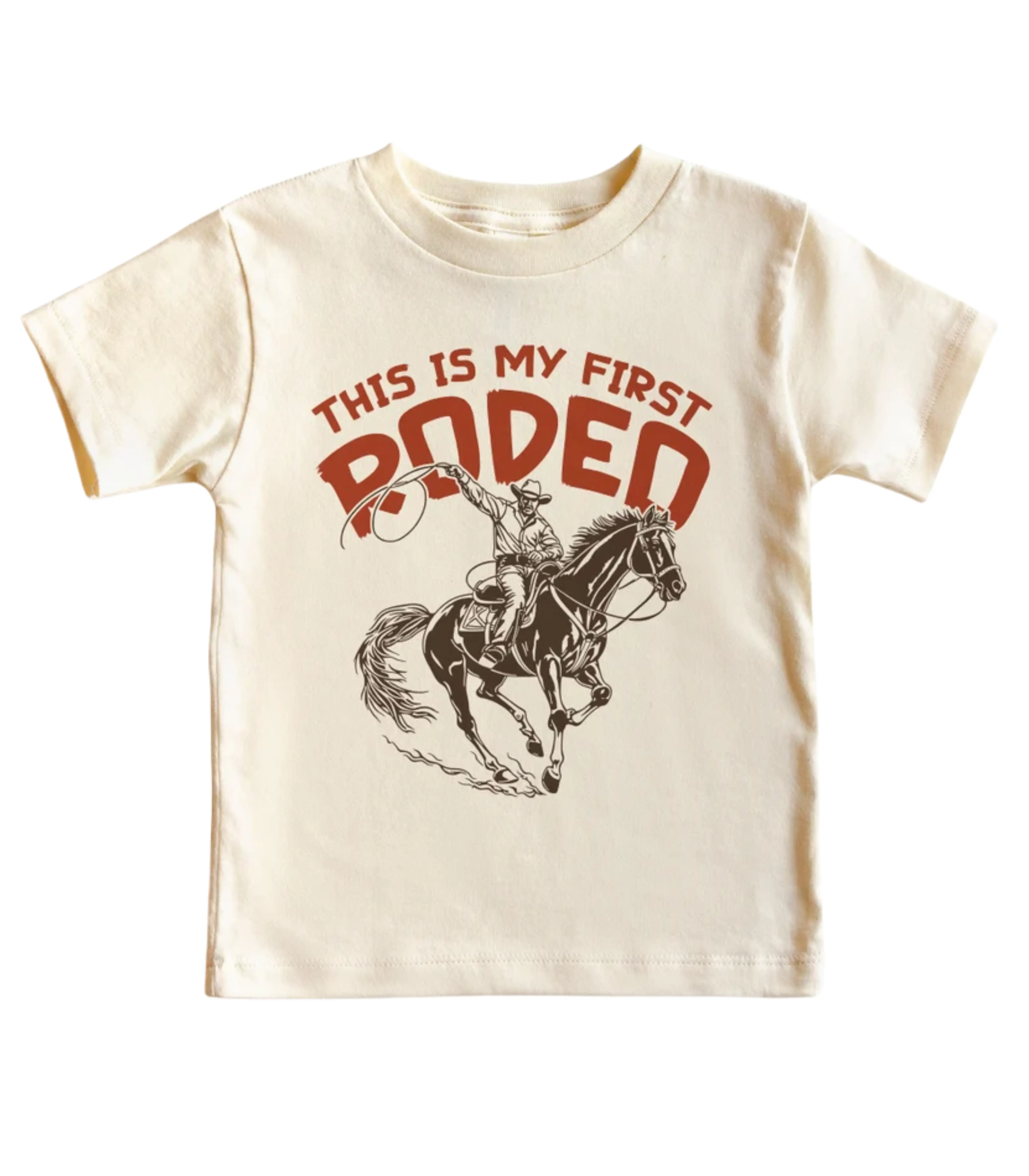 This Is My First Rodeo Toddler T Shirt and Youth Graphic Tee, Vintage Western Cowboy Kids Shirt