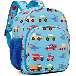 BY-031  Toddler Backpack for Boys Kids Backpacks Preschool Kindergarten Child Bookbag Travel Cute Daycare Bluey Backpack Cars