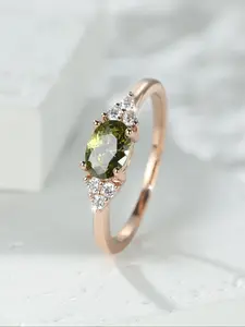 Minimalist Geometric Rings for Women Synthetic Zirconia Engagement Ring, Cubic Zirconia Rings, Stackable Design, Ideal Birthday & Anniversary Gift for Her, Casual Jewelry for Daily Wear, Bezel Engagement Ring