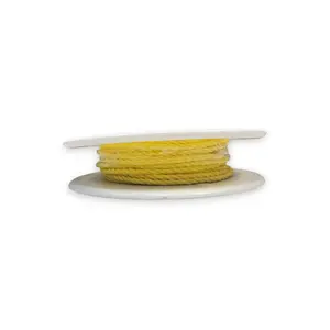 1/4in 3-Strand Polypropylene Rope, Monofilament, 100 ft Length, Yellow