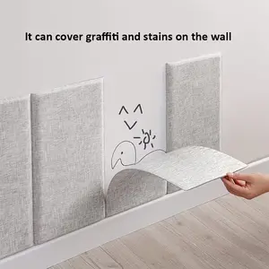 3/4/5 pieces multi-color peel and stick, Wall Adhesive, soundproofing wall panel, removable wallpaper DIY decoration, material, relief wallpaper, soft wall panel for bed head background, TV background