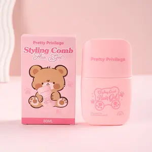 Pretty Privilege Styling Comb Hair Gel – Sleek Flyaway Tamer with Built-In Brush (80ML)