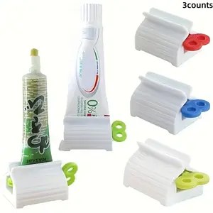 3-Piece Toothpaste Dispenser Set, Toothpaste & Face Wash Distributor, Durable Bathroom Tool, Ideal for Daily Use
