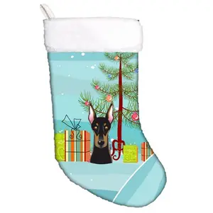 Carolines Treasures  Christmas Tree & Doberman Christmas Stocking