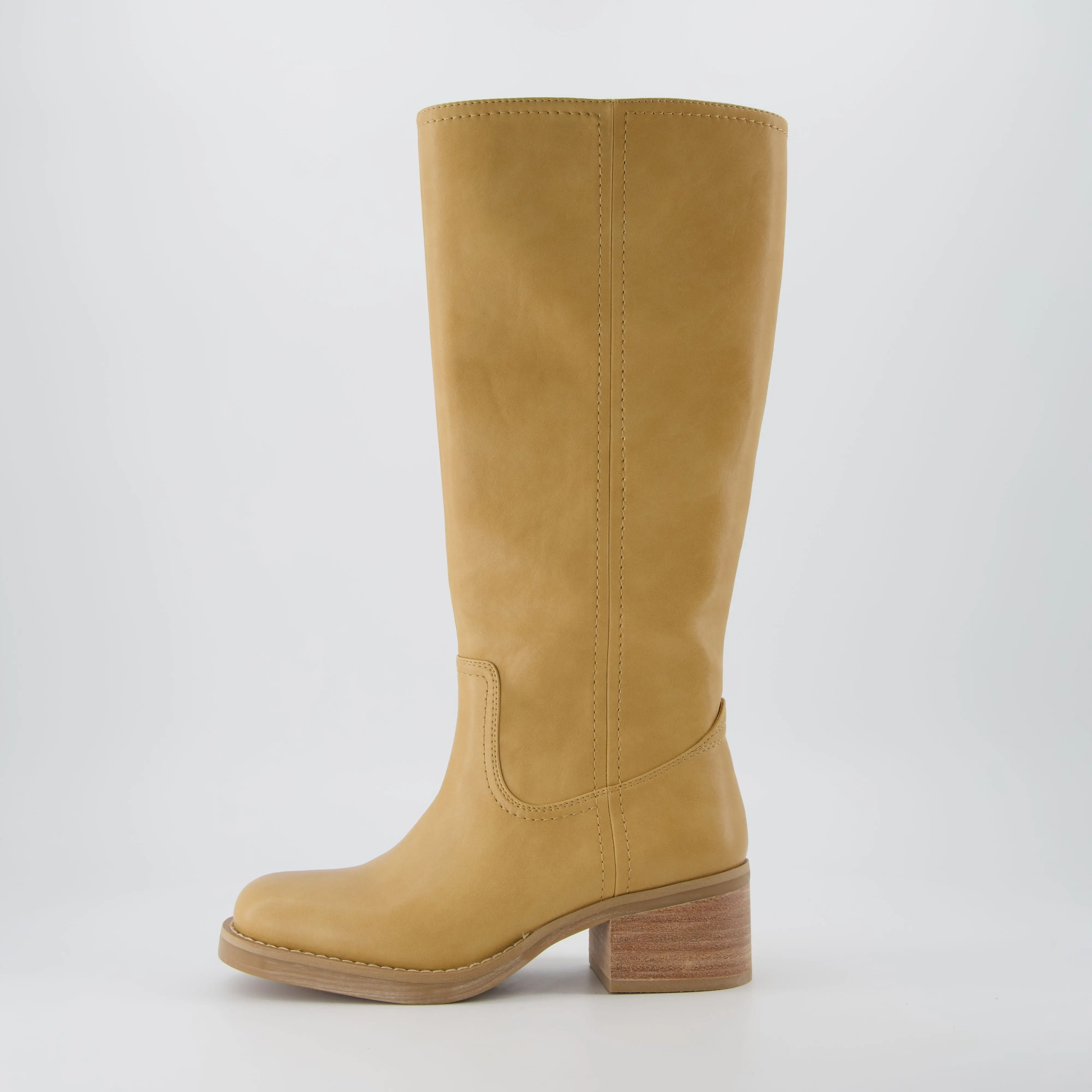 Cushionaire Sawyer Tall Chunky Heel Boots For Women | Pull On Casual Knee High Boots | Stylish Tall Boots For Everyday Outfits
