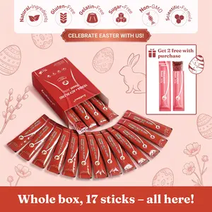 LeafStory Yerba + Apple Vinegar Reset Jelly（17 Sticks）: Mixed Berry Flavor, Support Digestion, Gut Health, and Metabolism, Debloat, Natural Ingredients , Sugar-Free, Gluten-Free, Non-GMO, Gelatin-Free-BD